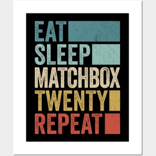 Funny Eat Sleep Matchbox Name Repeat Retro Vintage Posters and Art